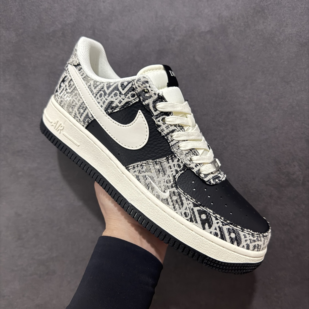  
【定制版】海外限量发售！公司级NIke Air Force 1 '07 Low “迪奥联名——花纹黑