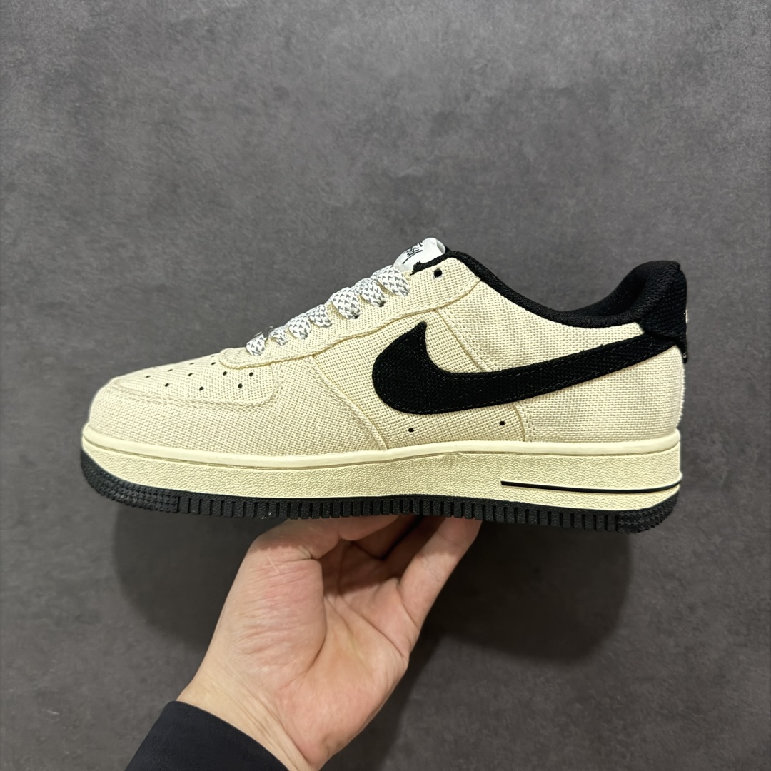  
【定制版】海外限量发售！公司级NIke Air Force 1 '07 Low “斯图西联名——棉麻
