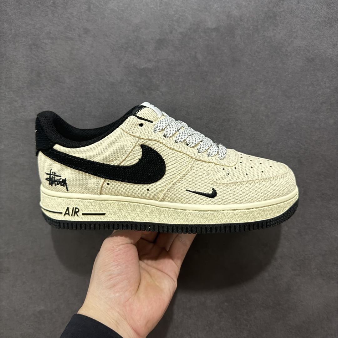  
【定制版】海外限量发售！公司级NIke Air Force 1 '07 Low “斯图西联名——棉麻