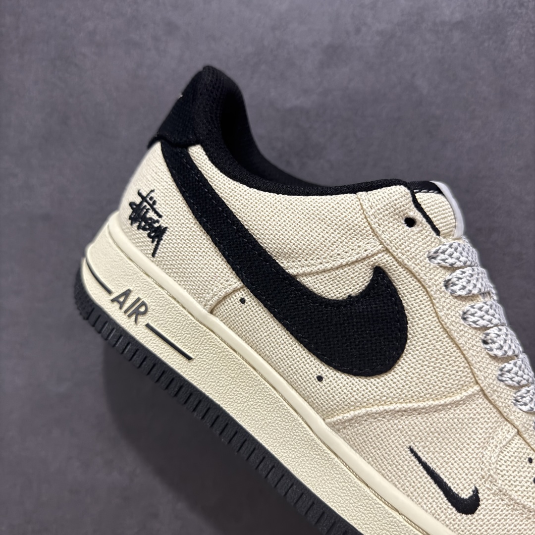 
【定制版】海外限量发售！公司级NIke Air Force 1 '07 Low “斯图西联名——棉麻