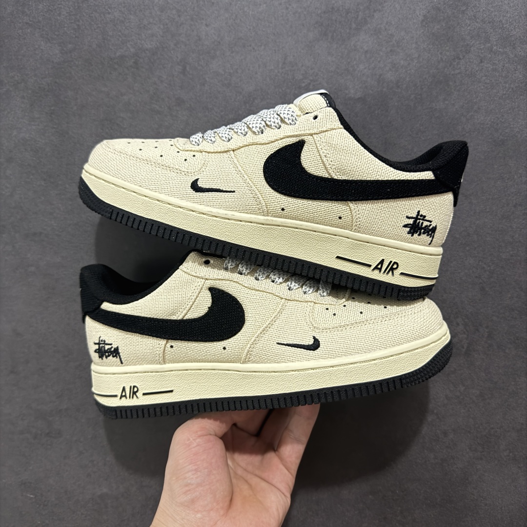  
【定制版】海外限量发售！公司级NIke Air Force 1 '07 Low “斯图西联名——棉麻