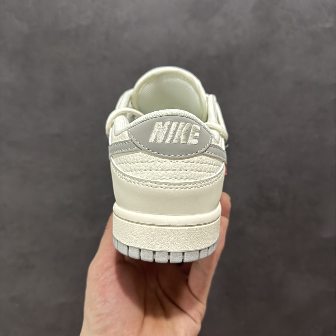  
【定制版】Nike SB Dunk Low Sup系列 绑带米白灰勾 周年高端定制 低帮休闲板鞋
