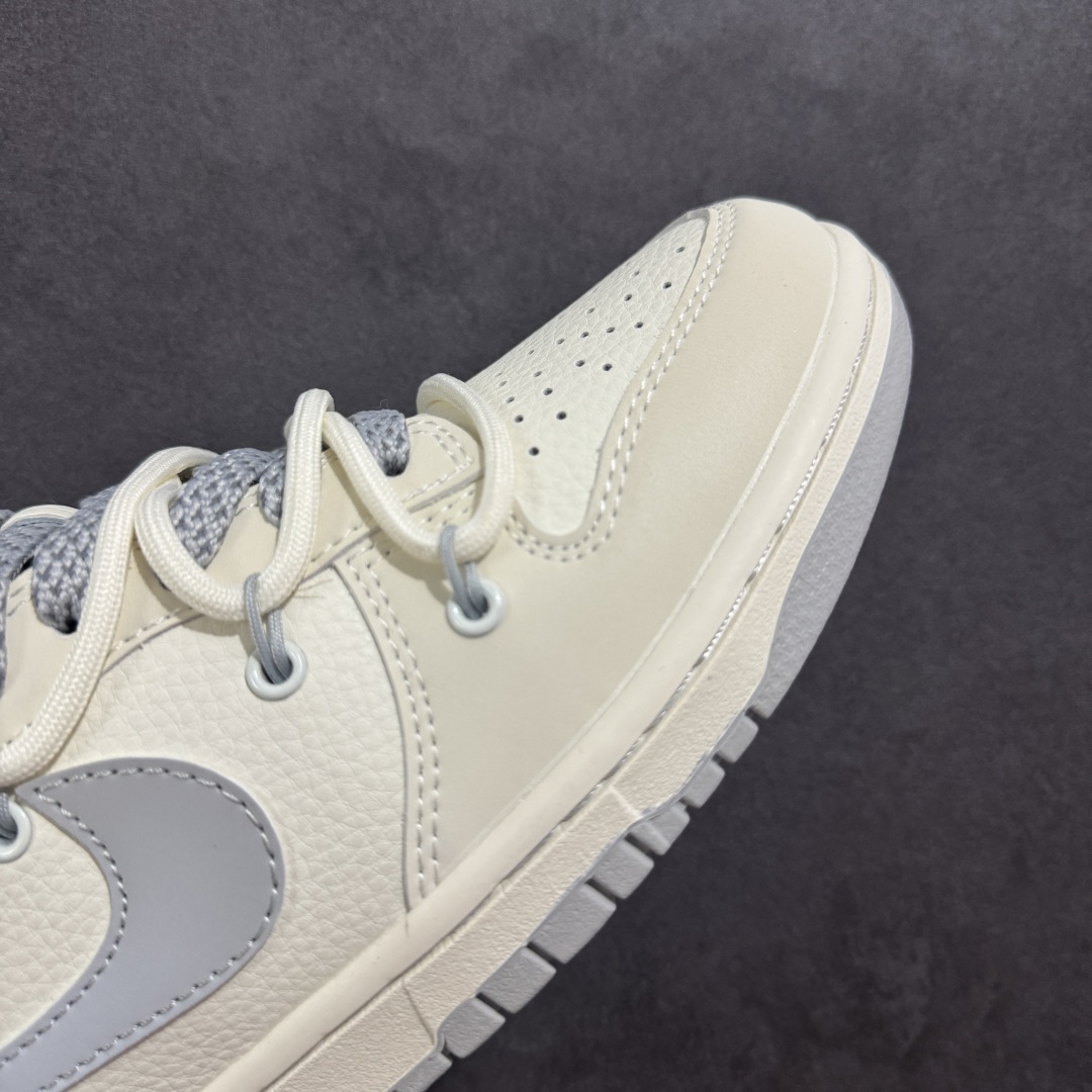  
【定制版】Nike SB Dunk Low Sup系列 绑带米白灰勾 周年高端定制 低帮休闲板鞋
