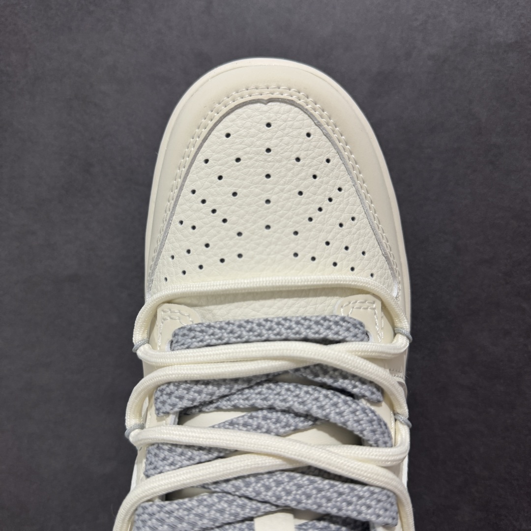  
【定制版】Nike SB Dunk Low Sup系列 绑带米白灰勾 周年高端定制 低帮休闲板鞋
