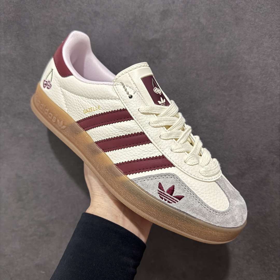  
【定制版】adidas Originals Gazelle INdoor 樱桃 白红
三叶草休闲防滑