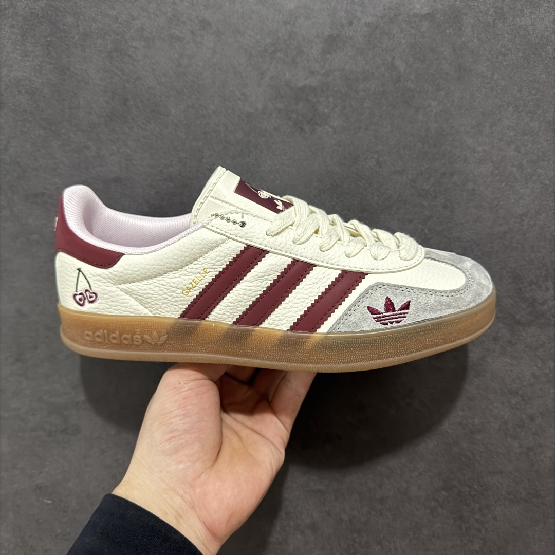  
【定制版】adidas Originals Gazelle INdoor 樱桃 白红
三叶草休闲防滑