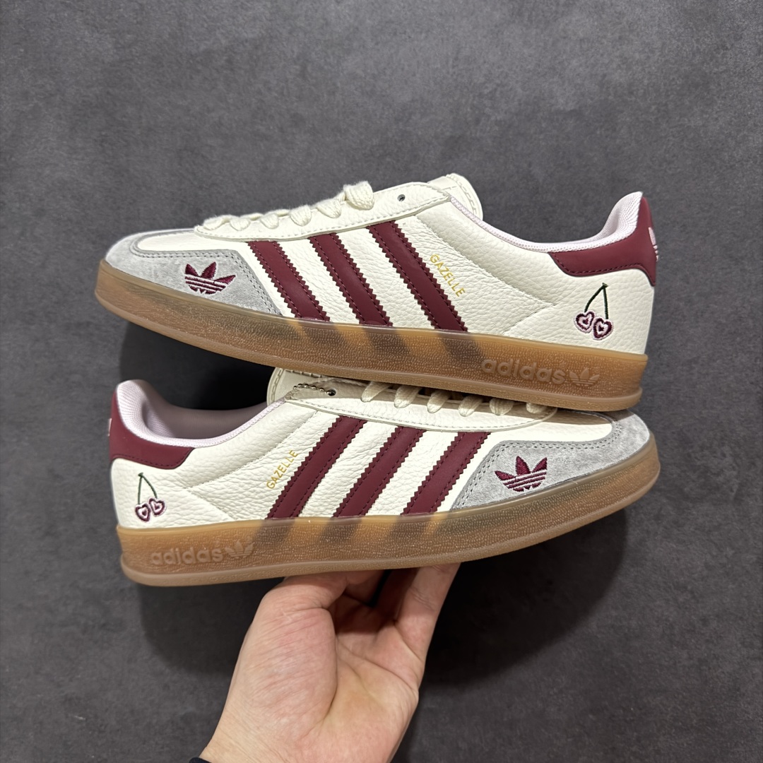  
【定制版】adidas Originals Gazelle INdoor 樱桃 白红
三叶草休闲防滑