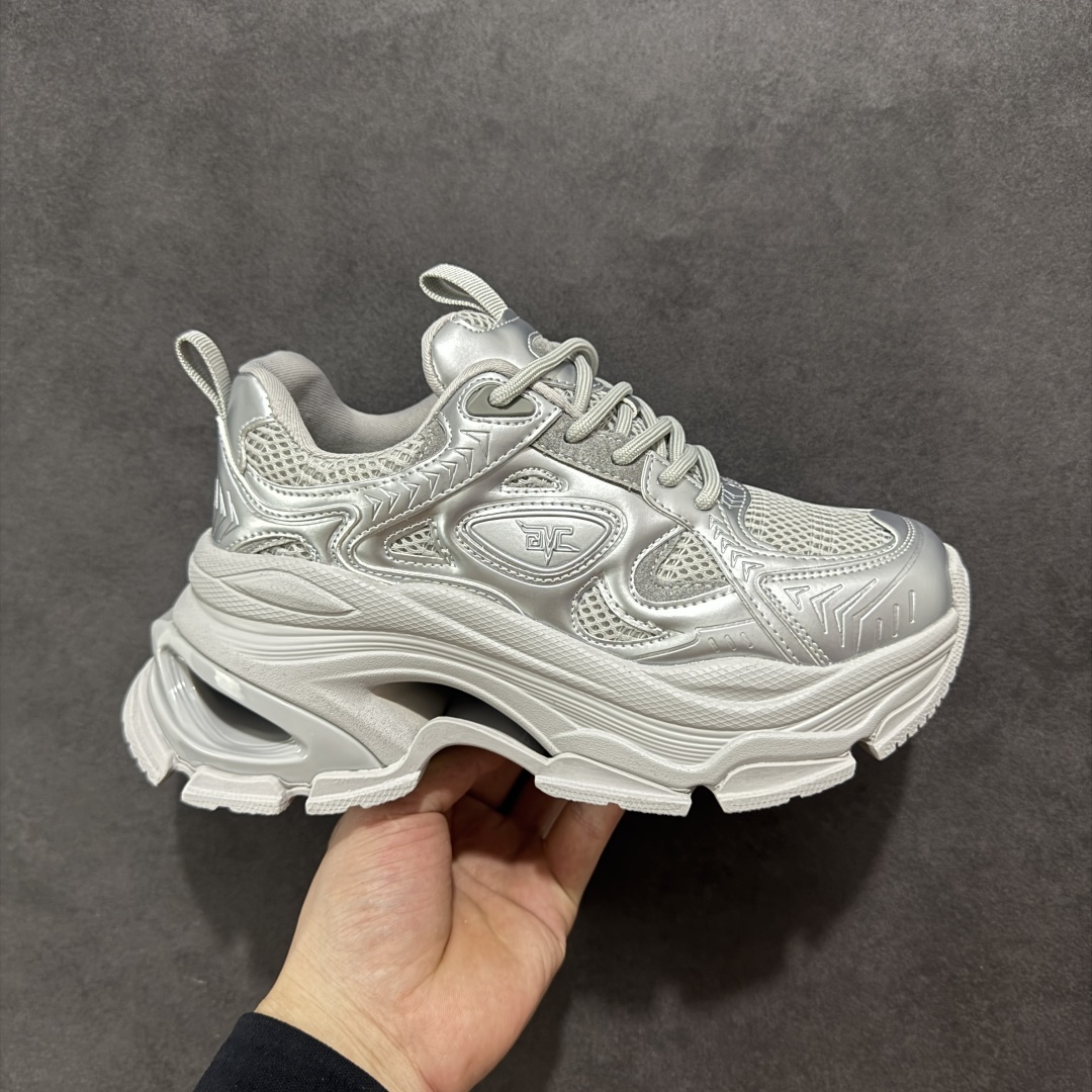 【公司级】新配色🆕广东大厂出品‼ GG-CC Chunky Low 白鹿同款 独立星球 2024 GGCC 低帮复古厚底增高老爹鞋 时髦look轻松定格 不费力展现率性氛围 原版正确大底 高档银盒 酷帅机能风不规则设计大底 8CM 增高厚底 大长腿既视感轻松拿捏 货号:G24X9833 尺码:35 36 37 38 39 40-选品中心