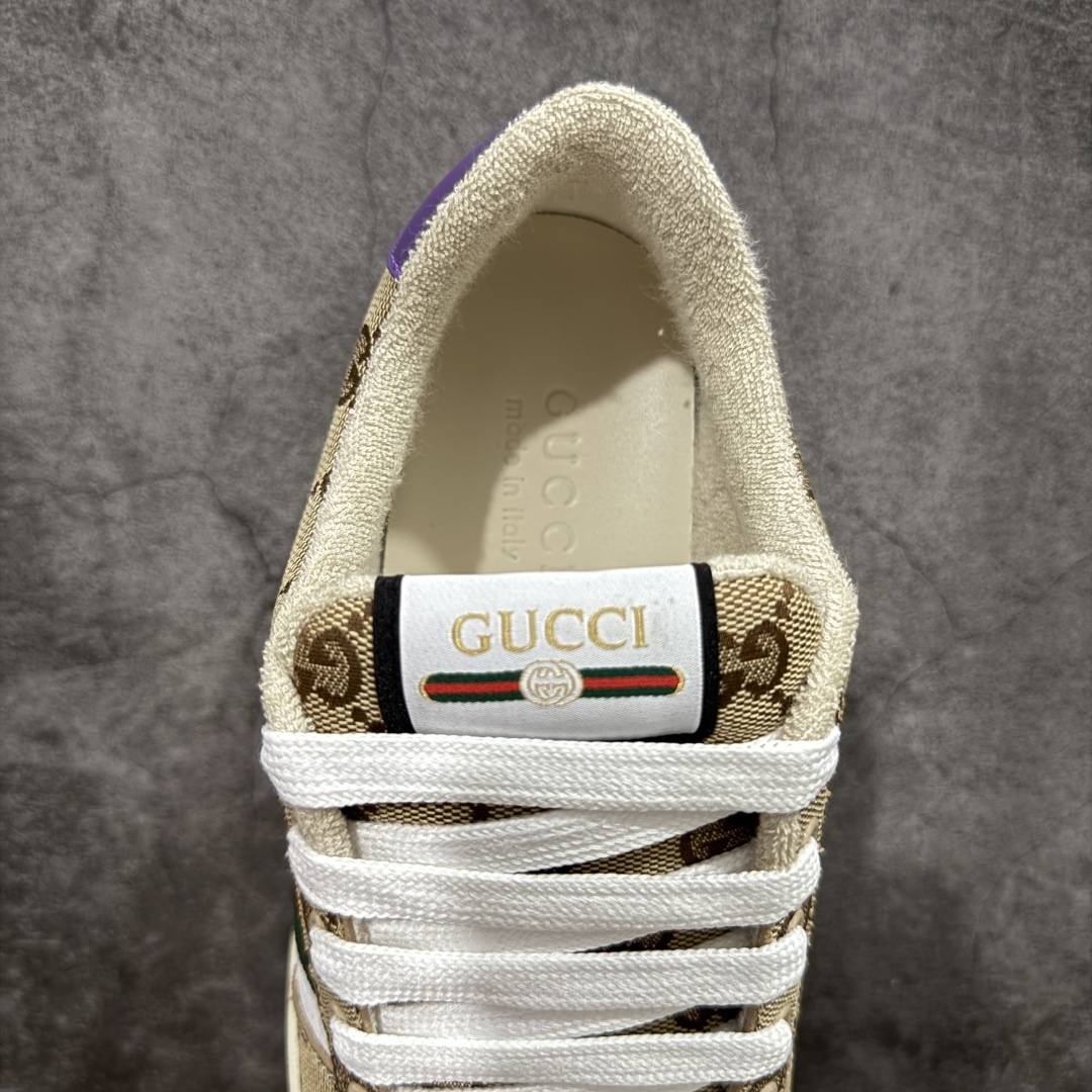 400 Gucci 古驰 Screener 运动休闲时装奢侈品系列 GG珐琅扣 擦脏做旧小脏鞋