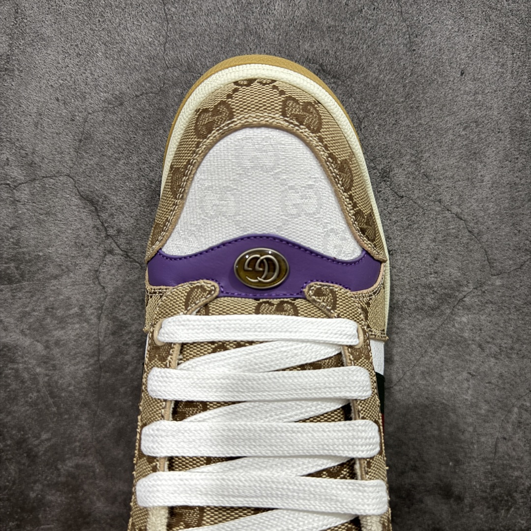 400 Gucci 古驰 Screener 运动休闲时装奢侈品系列 GG珐琅扣 擦脏做旧小脏鞋
