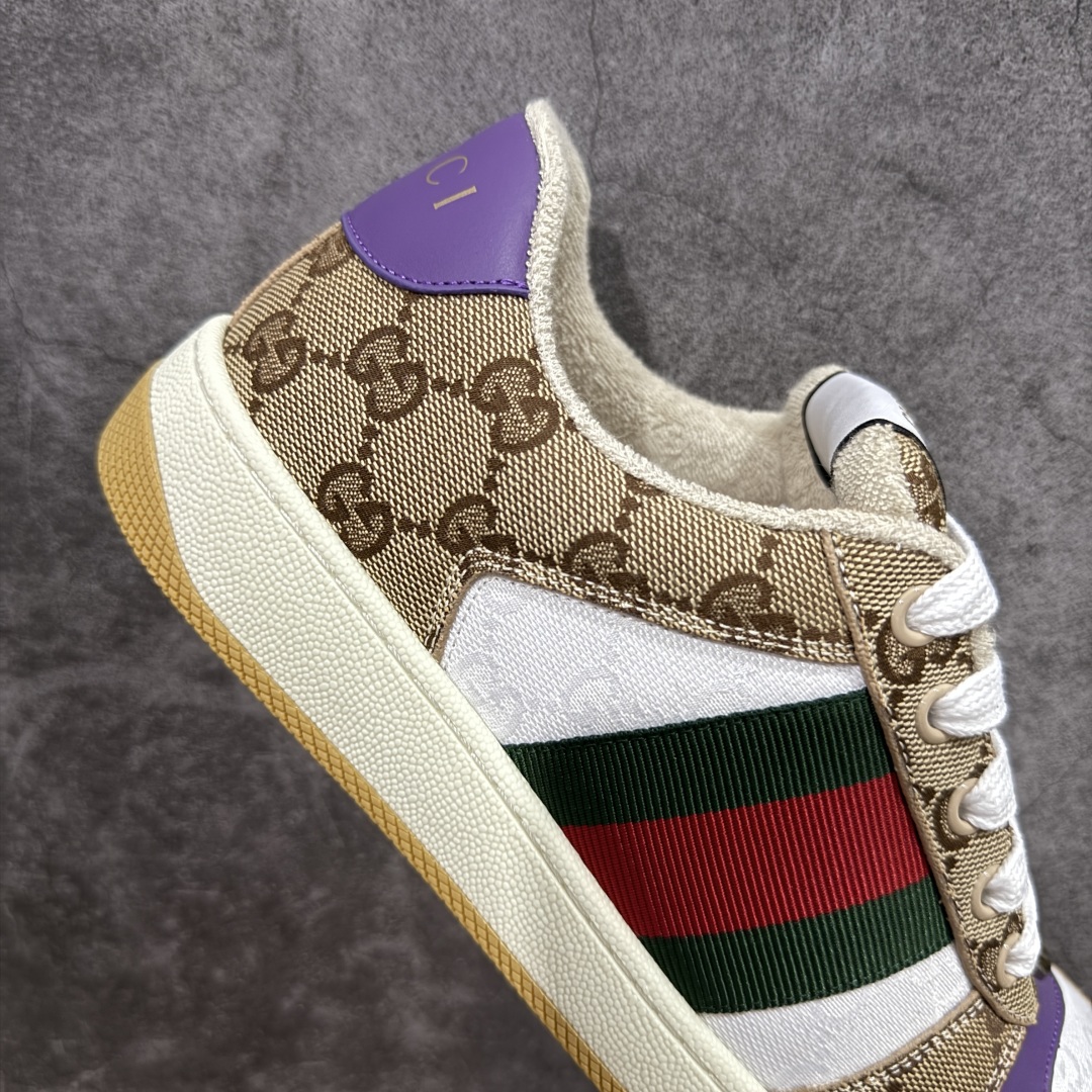 400 Gucci 古驰 Screener 运动休闲时装奢侈品系列 GG珐琅扣 擦脏做旧小脏鞋
