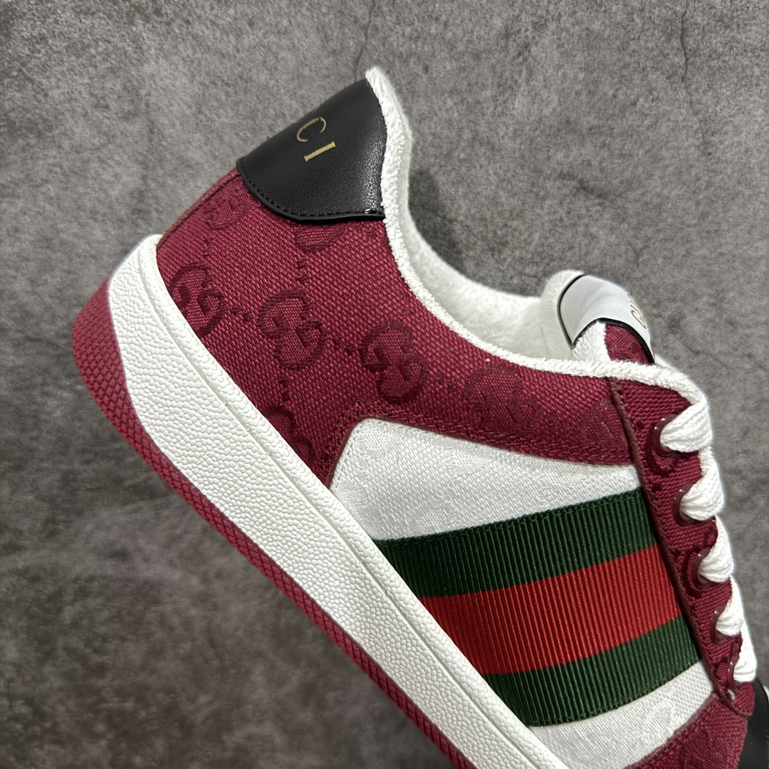 400 Gucci 古驰 Screener 运动休闲时装奢侈品系列 GG珐琅扣 擦脏做旧小脏鞋