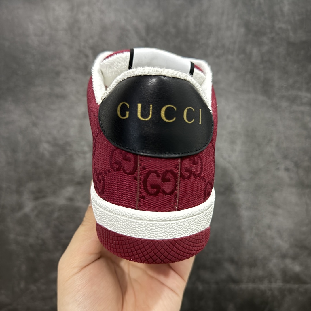 400 Gucci 古驰 Screener 运动休闲时装奢侈品系列 GG珐琅扣 擦脏做旧小脏鞋