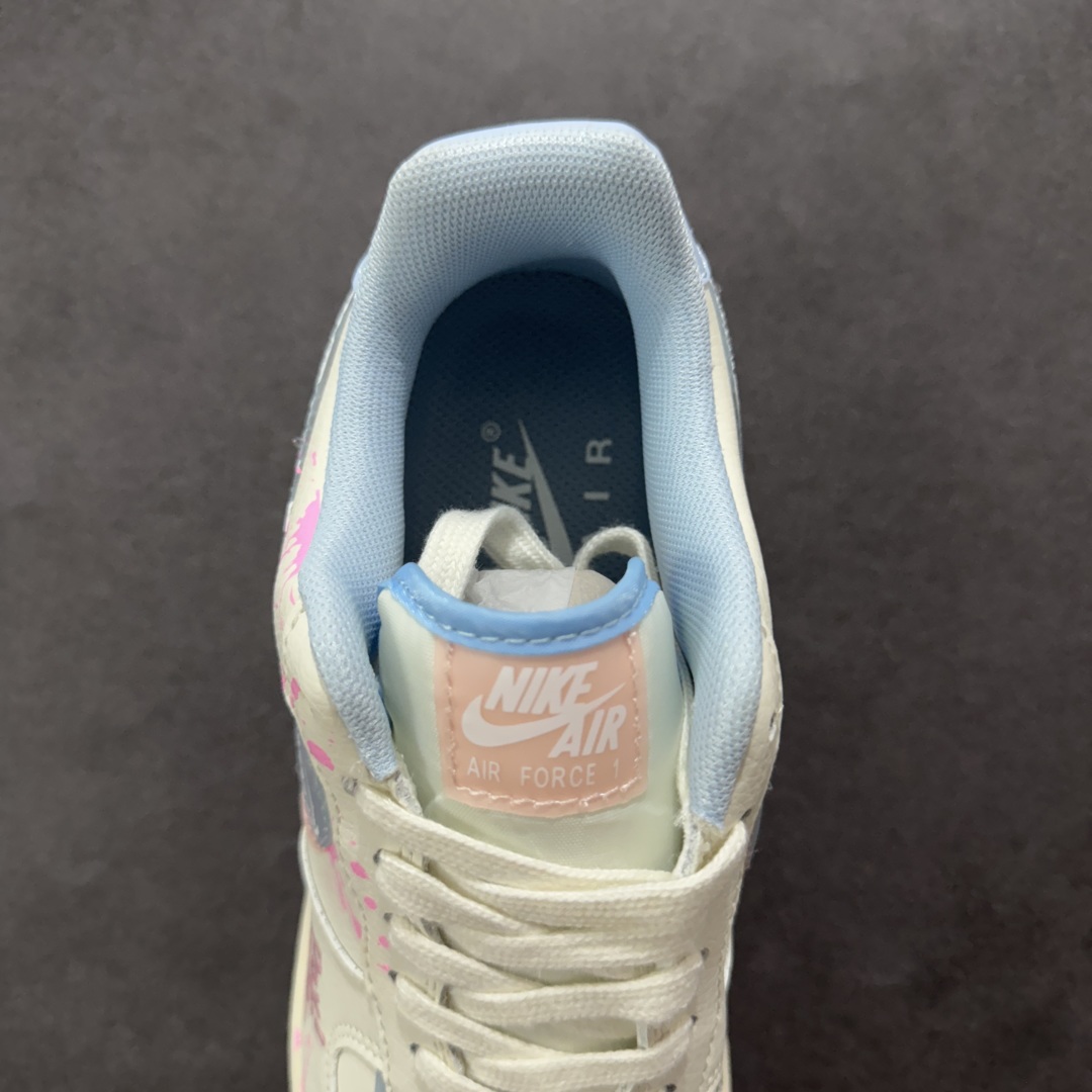 【定制版】Nike Air Force 1'07 Low ”Pink and Blue Love” 520系列限定 粉蓝爱心 空军一号低帮休闲板鞋 CW1574-058