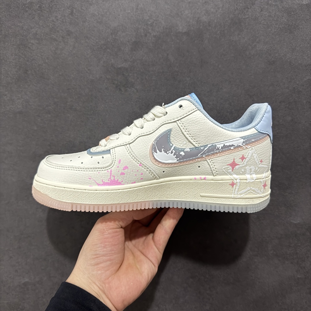 【定制版】Nike Air Force 1'07 Low ”Pink and Blue Love” 520系列限定 粉蓝爱心 空军一号低帮休闲板鞋 CW1574-058