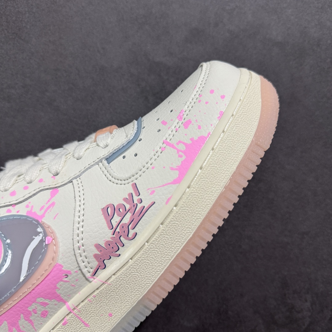 【定制版】Nike Air Force 1'07 Low ”Pink and Blue Love” 520系列限定 粉蓝爱心 空军一号低帮休闲板鞋 CW1574-058