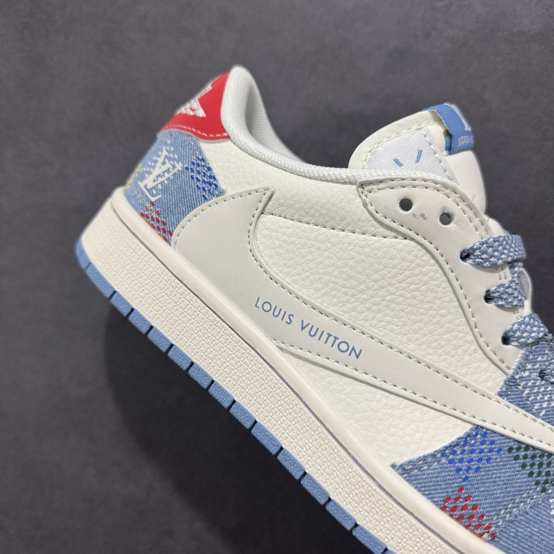 【定制版】Travis Scott x Fragment Design x Air Jordan 1 Low SP AJ1 LV联名 五彩帆布 低帮文化休闲板鞋 FC1688-232