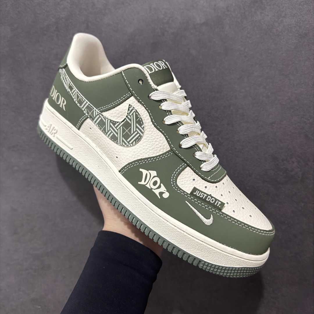 【定制版】Nike Air Force 1'07 Low 迪奥联名 深绿花勾 空军一号低帮休闲板鞋 KK1988-081