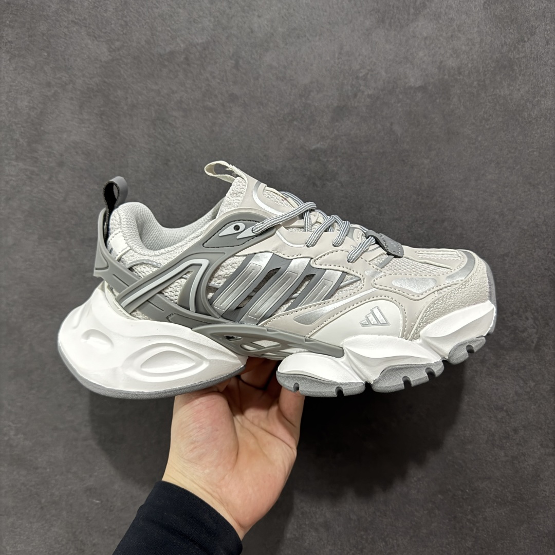 【公司级】AD XLG Runner Deluxe 跑步者豪华版系列低帮厚底增高老爹风复古缓震休闲运动慢跑鞋 IH1583 轻机甲赛博复古休闲运动老爹鞋 原楦纸板数据开发 铸造原味鞋型 耐磨防撕裂面料和RPU后跟结构，皮革鞋面缀有交叉失眠，搭配织物内里，舒适妥帖。双密度大底设计，更具稳定性 尺码：36-45-选品中心