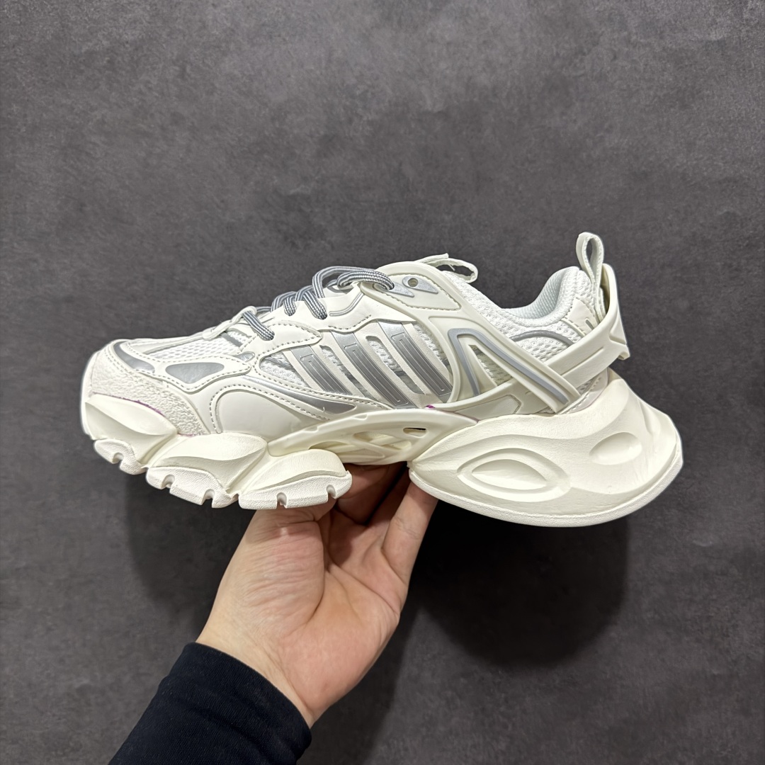 图片[2]-【公司级】AD XLG Runner Deluxe 跑步者豪华版系列低帮厚底增高老爹风复古缓震休闲运动慢跑鞋 IH1584 轻机甲赛博复古休闲运动老爹鞋 原楦纸板数据开发 铸造原味鞋型 耐磨防撕裂面料和RPU后跟结构，皮革鞋面缀有交叉失眠，搭配织物内里，舒适妥帖。双密度大底设计，更具稳定性 尺码：36-45-选品中心