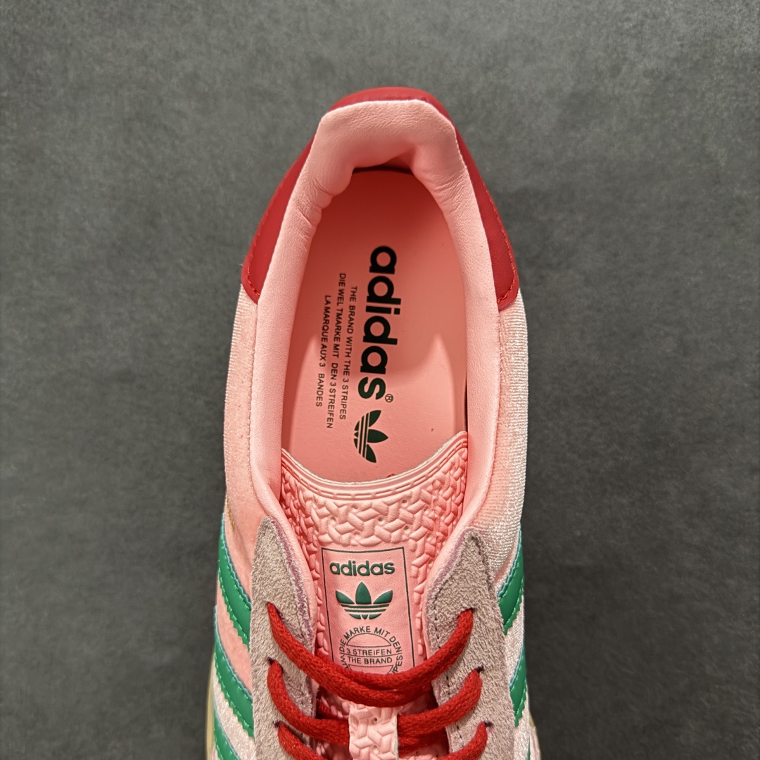 190 阿迪达斯 Adidas Originals Gazelle Indoor W 樱花粉绿丝绒三叶草休闲防滑耐磨低帮板鞋 JI2713