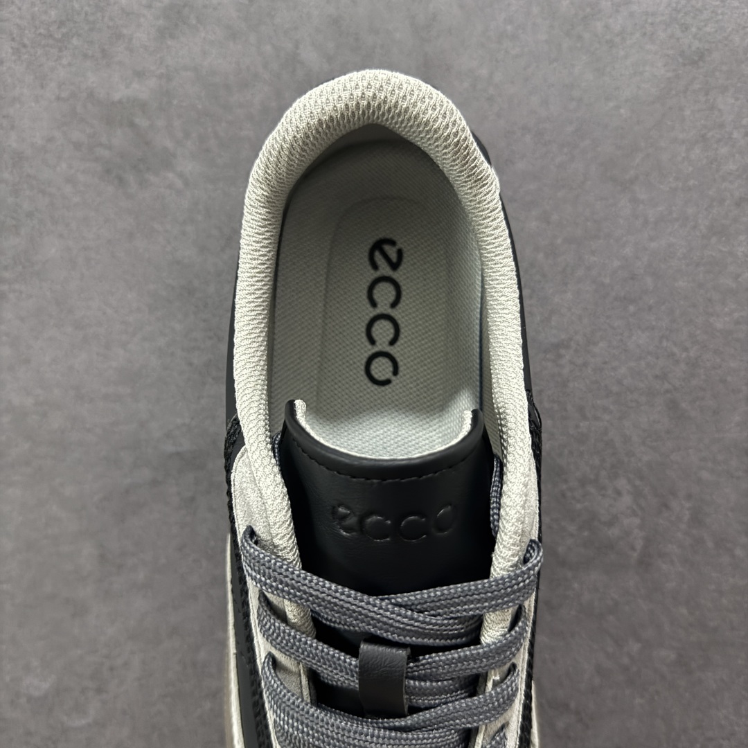  
【公司级】ECCO爱步舒适休闲板鞋男 夏季时尚拼接德训鞋 柔酷零点系列 臻选皮革采用牛皮剖层与牛皮拼