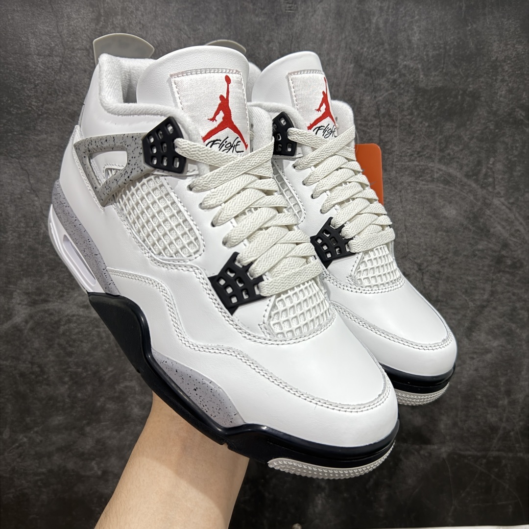 【纯原版本】Air Jordan 4 OG White Cement AJ4白水泥 时尚百搭 减震防