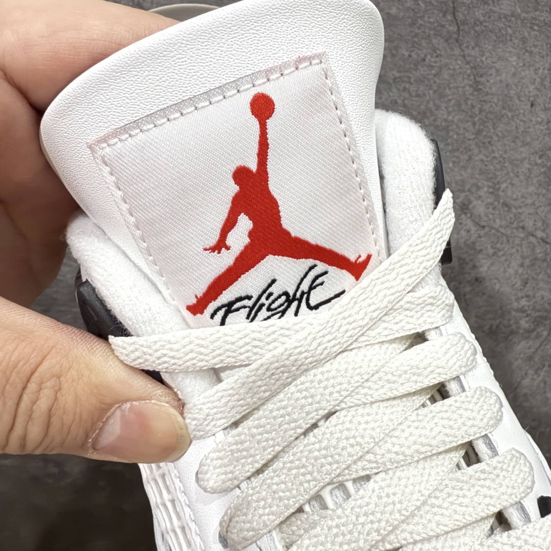 【纯原版本】Air Jordan 4 OG White Cement AJ4白水泥 时尚百搭 减震防