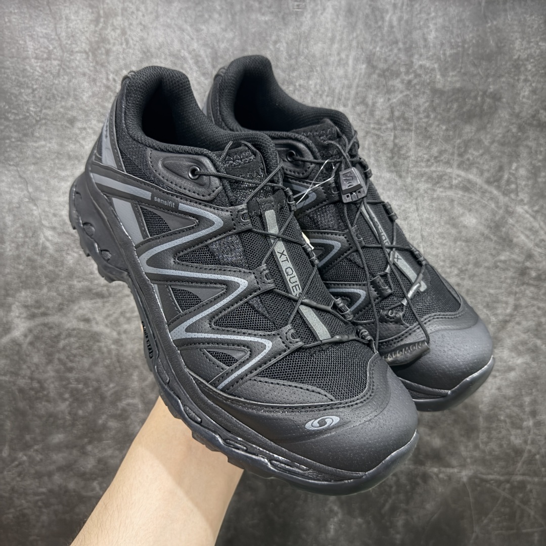 图片[6]-【PZ纯原】SALOMON XT-Quest 萨洛蒙潮流越野机能户外功能鞋 417590 全新版本出货 好货不怕晚 品质 细节 材料都是肉眼可以见！ 售前售后也是其它工厂无法匹敌！ 纯原外贸平台特供订单 耗时半年巨作 全套原纸板楦头开发 原厂特供网布配套加持 确保原汁原味 完美呈现版型 原档数据独家私模五层组合大底 原装Ortholite轻量化鞋垫 中底布带钢印编号 原厂TPU锁扣 进口港宝加持 后跟自然饱满 还原公司包裹性 鞋面采用SENSIFT贴合技术 全方位贴合包裹脚型 鞋跟部鞋底牵引设计 提供强大的抓地性能 更适应野外崎岖不平的道路 其3D ADVANCED CHASSIS底盘 材料轻量大化 钉齿设计更具稳定性 防护性 鞋底易磨损区运用CONTAGRIP高耐磨材料 应对城市硬质路面长距离跑考验 尺码：36 36.5 37.5 38 38.5 39 40 40.5 41 42 42.5 43 44 44.5 45-选品中心