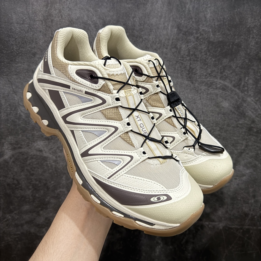 图片[5]-【PZ纯原】SALOMON XT-Quest 萨洛蒙潮流越野机能户外功能鞋 417590 全新版本出货 好货不怕晚 品质 细节 材料都是肉眼可以见！ 售前售后也是其它工厂无法匹敌！ 纯原外贸平台特供订单 耗时半年巨作 全套原纸板楦头开发 原厂特供网布配套加持 确保原汁原味 完美呈现版型 原档数据独家私模五层组合大底 原装Ortholite轻量化鞋垫 中底布带钢印编号 原厂TPU锁扣 进口港宝加持 后跟自然饱满 还原公司包裹性 鞋面采用SENSIFT贴合技术 全方位贴合包裹脚型 鞋跟部鞋底牵引设计 提供强大的抓地性能 更适应野外崎岖不平的道路 其3D ADVANCED CHASSIS底盘 材料轻量大化 钉齿设计更具稳定性 防护性 鞋底易磨损区运用CONTAGRIP高耐磨材料 应对城市硬质路面长距离跑考验 尺码：36 36.5 37.5 38 38.5 39 40 40.5 41 42 42.5 43 44 44.5 45-选品中心