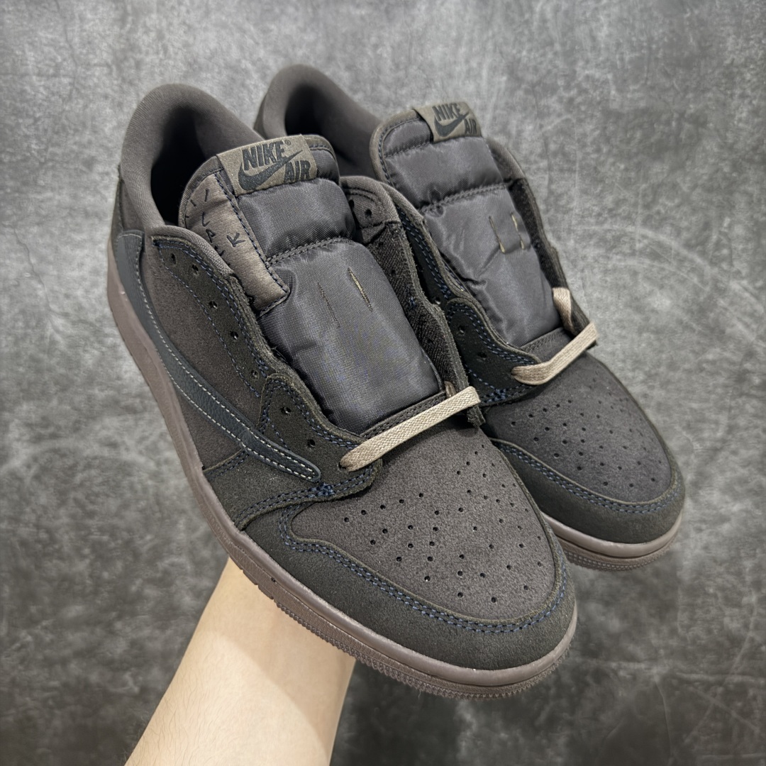 纯原Travis Scott x Air Jordan AJ1 Low OG SP TS联名 黑棕倒