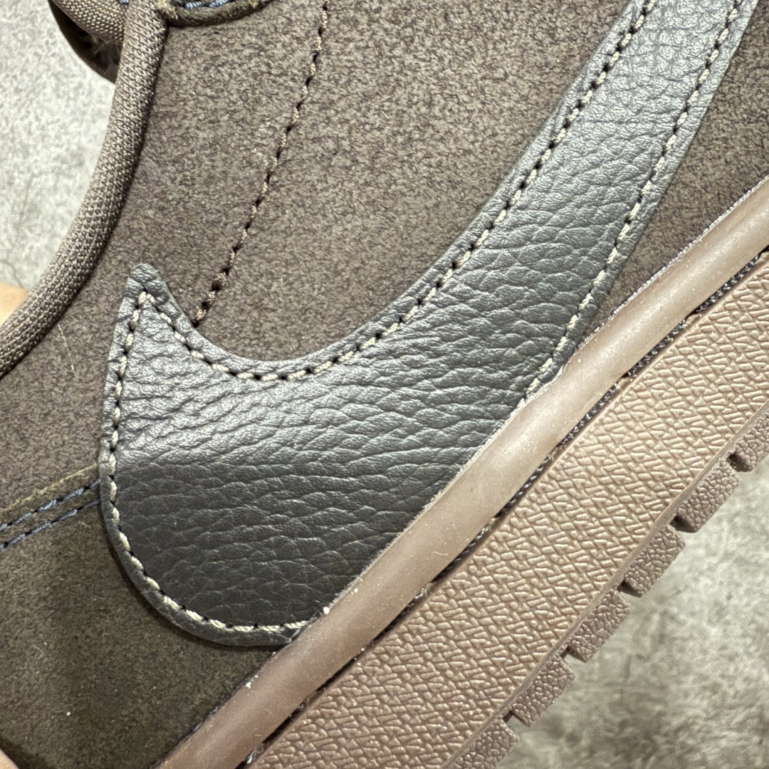 纯原Travis Scott x Air Jordan AJ1 Low OG SP TS联名 黑棕倒