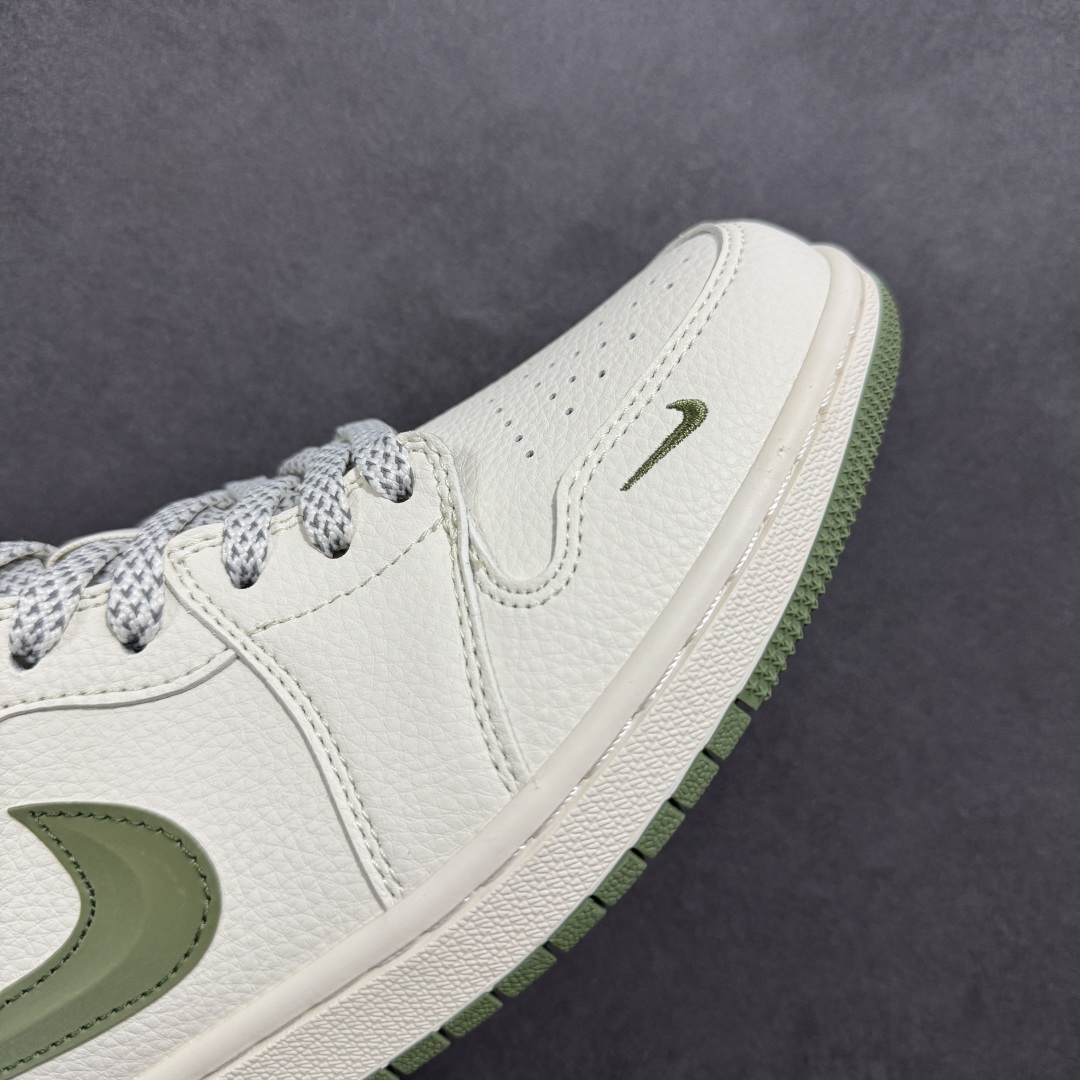 280 【定制版】Air Jordan 1 Low AJ1 乔1 斯图西联名 米绿立体勾 高端定制 低帮复古篮球鞋 XS6086-558