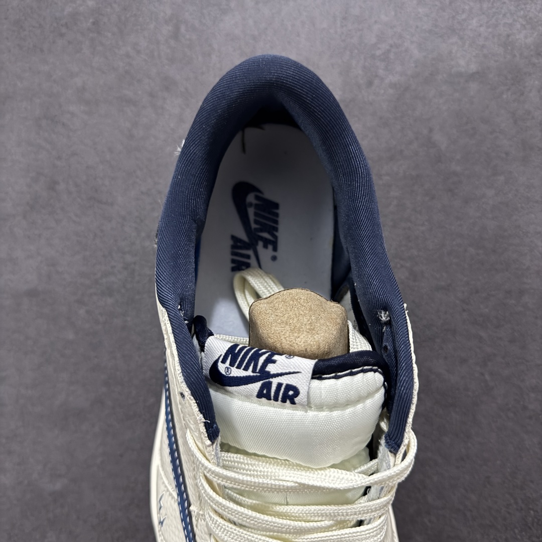 280 【定制版】Travis Scott x Fragment Design x Air Jordan 1 Low SP AJ1 闪电联名 闪电蓝勾 低帮文化休闲板鞋 LD2025-022