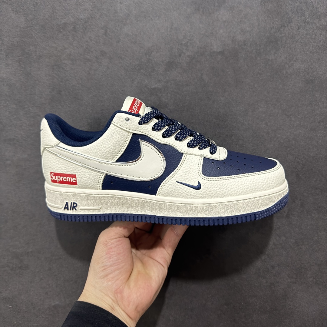 260 【定制版】海外限量发售！NIke Air Force 1 '07 Low “Supreme联名——米蓝亮边”空军一号 低帮 运动鞋 HH7518-057