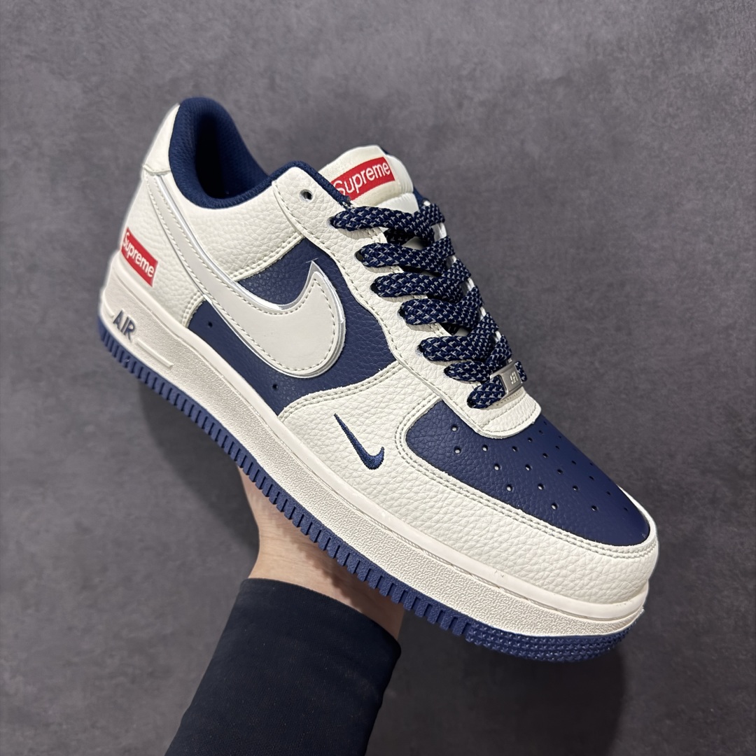260 【定制版】海外限量发售！NIke Air Force 1 '07 Low “Supreme联名——米蓝亮边”空军一号 低帮 运动鞋 HH7518-057