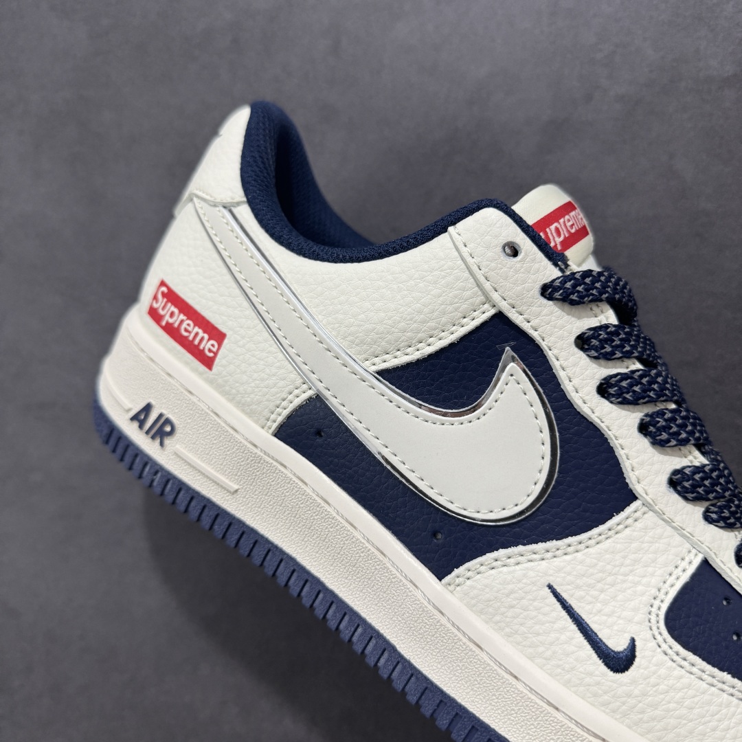 260 【定制版】海外限量发售！NIke Air Force 1 '07 Low “Supreme联名——米蓝亮边”空军一号 低帮 运动鞋 HH7518-057