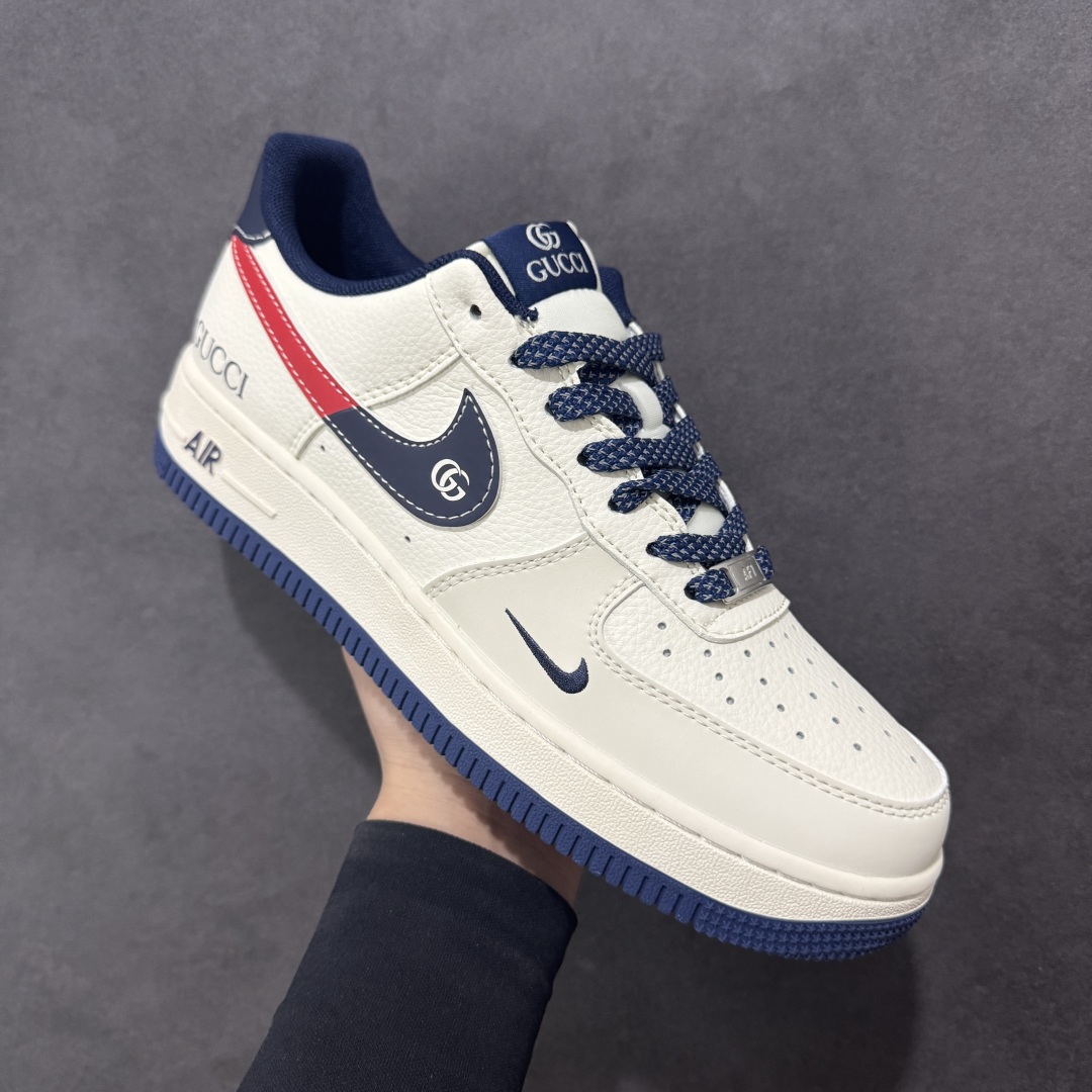 260 【定制版】Nike Air Force 1'07 GUCCI 联名 米白蓝红 JJ2508-713