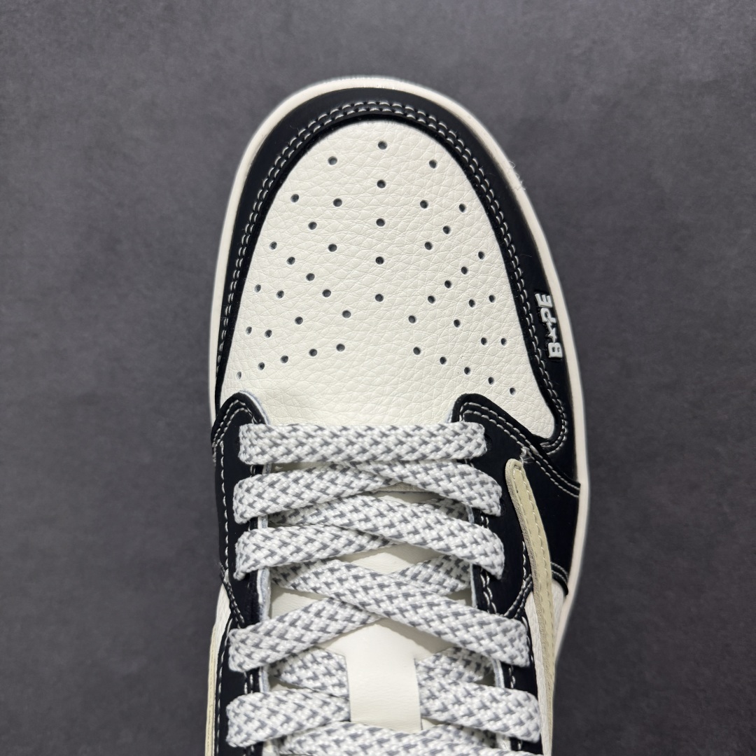 280 【定制版】Travis Scott x Fragment Design x Air Jordan 1 Low SP AJ1 Bape联名 白黑脚趾 低帮文化休闲板鞋 JJ2508-552