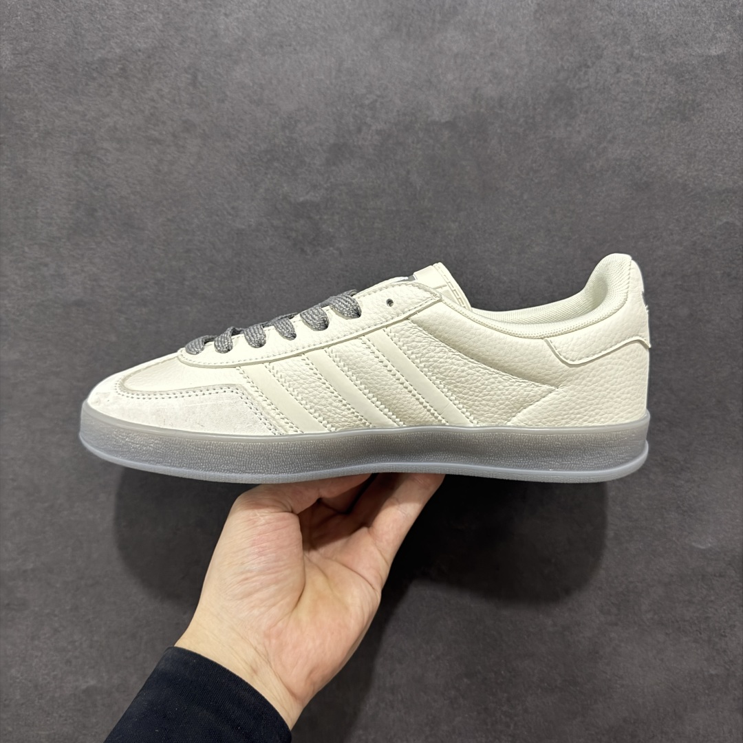 【定制版】adidas Originals Gazelle INdoor x Louis Vuitton 白灰满天星 三叶草休闲防滑耐磨低帮板鞋 DM1234-005