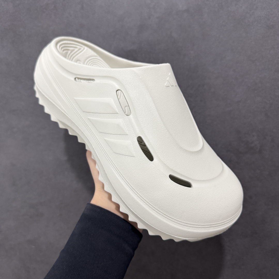 130 阿迪达斯 Adidas 波波凉鞋 OZWAVE CL波波凉鞋 沙滩拖鞋 稳定缓震回弹厚底老爹拖鞋 JR6758