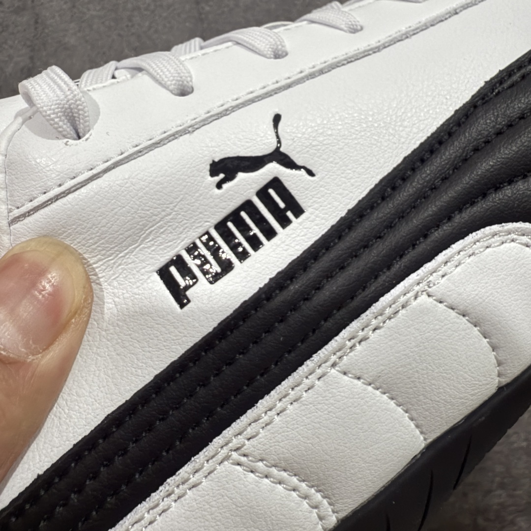 图片[3]-【Top纯原版】彪马PUMA Speedcat Archive Speed Cat系列美拉德风 舒适百搭 防滑耐磨 低帮 生活休闲鞋 男女同款 白黑皮面 401603-02 目前市场最优版本 无论是版型 细节 烫金走线 完全碾压市场任意版本 欢迎对比🆚 工厂耗时3个月开发 原装档案原数据纸版楦型 采用固色翻毛皮鞋面材质(正确二次成型\’猛帮\’成型工艺🆚区别市面版本!!) 外置原数据开发轻量耐磨橡胶大底💪🏻 全球知名运动品牌PUMA宝马赛车系列 融合了宝马车队的标志性配色 以趣味十足又前卫复古的设计引领潮流 将赛道精神融入街头时尚 开启前卫竞速之旅 主打前卫复古风 Roma鞋款的鞋侧以复古的流线造型 缀以宝马经典Logo 巧妙吸睛 而Speedcat鞋款以亮眼三色条纹元素缀以舒适鞋面 赋予了独特的个性美学 演绎赛车的无尽能量 尺码：36-45-选品中心