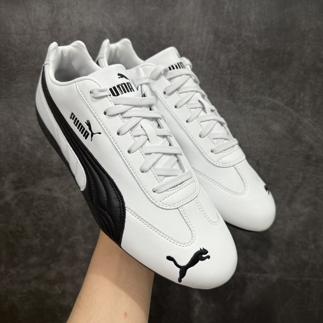 【Top纯原版】彪马PUMA Speedcat Archive Speed Cat系列美拉德风 舒适百搭 防滑耐磨 低帮 生活休闲鞋 男女同款 白黑皮面 401603-02 目前市场最优版本 无论是版型 细节 烫金走线 完全碾压市场任意版本 欢迎对比🆚 工厂耗时3个月开发 原装档案原数据纸版楦型 采用固色翻毛皮鞋面材质(正确二次成型\'猛帮\'成型工艺🆚区别市面版本!!) 外置原数据开发轻量耐磨橡胶大底💪🏻 全球知名运动品牌PUMA宝马赛车系列 融合了宝马车队的标志性配色 以趣味十足又前卫复古的设计引领潮流 将赛道精神融入街头时尚 开启前卫竞速之旅 主打前卫复古风 Roma鞋款的鞋侧以复古的流线造型 缀以宝马经典Logo 巧妙吸睛 而Speedcat鞋款以亮眼三色条纹元素缀以舒适鞋面 赋予了独特的个性美学 演绎赛车的无尽能量 尺码:36-45-选品中心