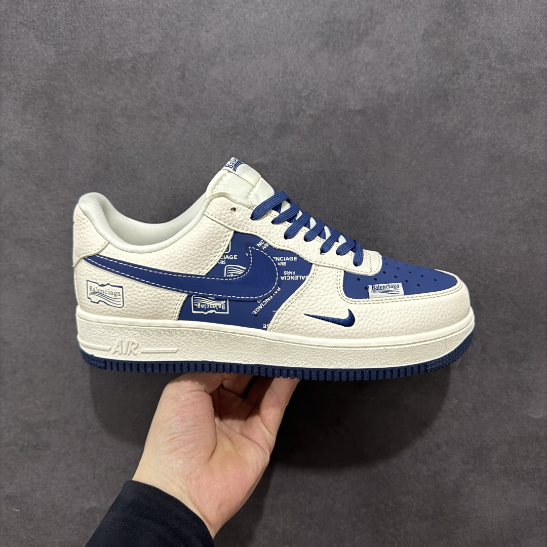  
【定制版】海外限量发售！公司级NIke Air Force 1 '07 Low “巴黎世家联名——蓝