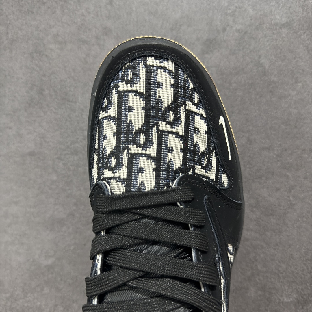 【定制版】Travis Scott x Fragment Design x Air Jordan 1 Low SP AJ1 迪奥联名 黑针织生胶 低帮文化休闲板鞋 XS2024-069