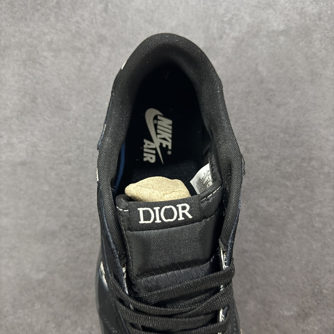 【定制版】Travis Scott x Fragment Design x Air Jordan 1 Low SP AJ1 迪奥联名 黑针织生胶 低帮文化休闲板鞋 XS2024-069
