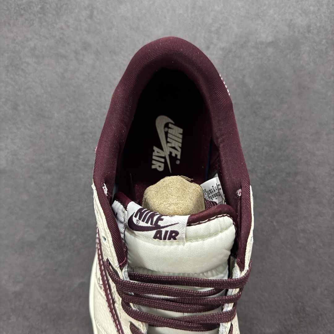 280 【定制版】Travis Scott x Fragment Design x Air Jordan 1 Low SP AJ1 克罗心联名 褐色印花 低帮文化休闲板鞋 LD2025-016