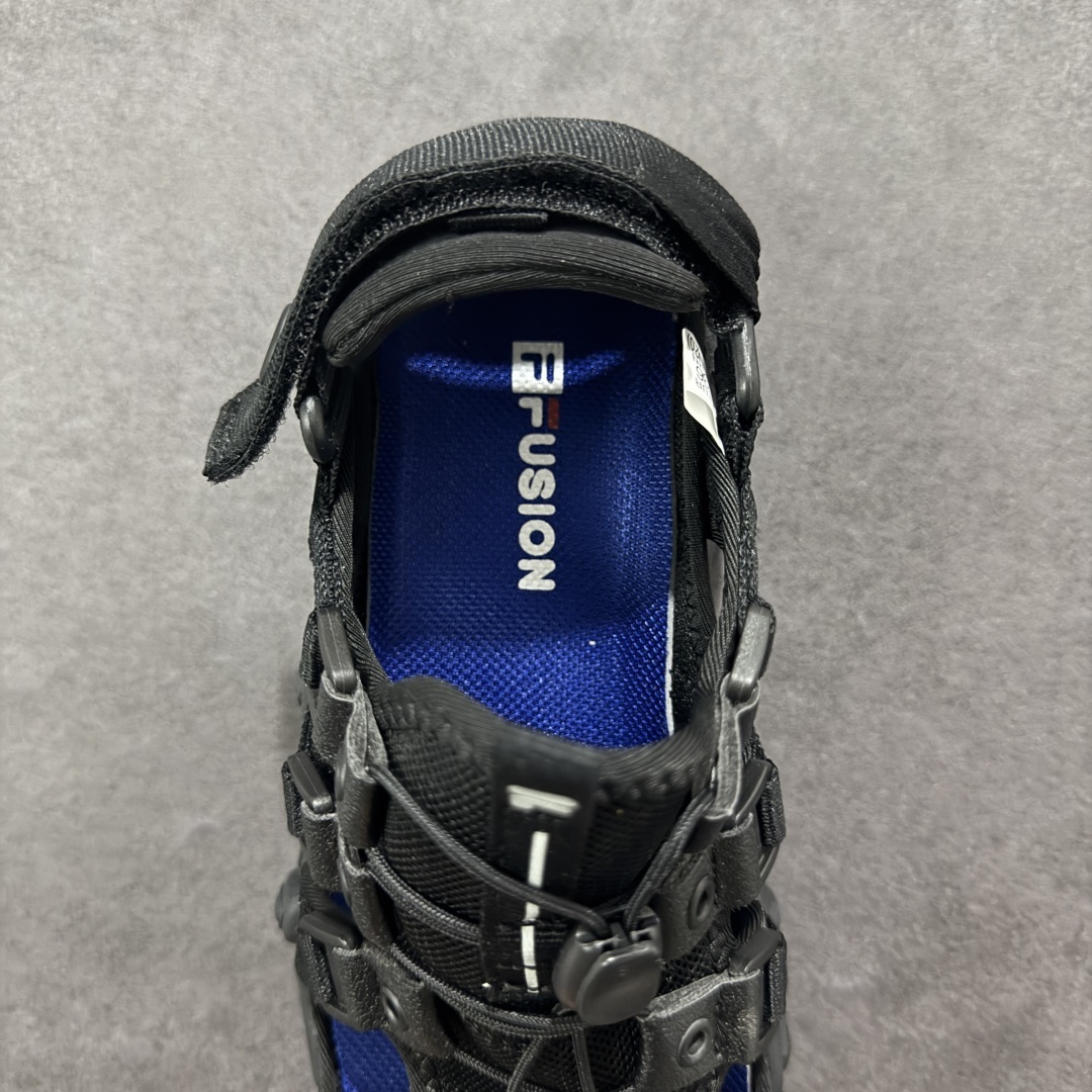 支持放店
【绿x版本】Etudes x FILA斐乐 山脉凉鞋 织物合成革TPU 圆头系带厚底 减震耐