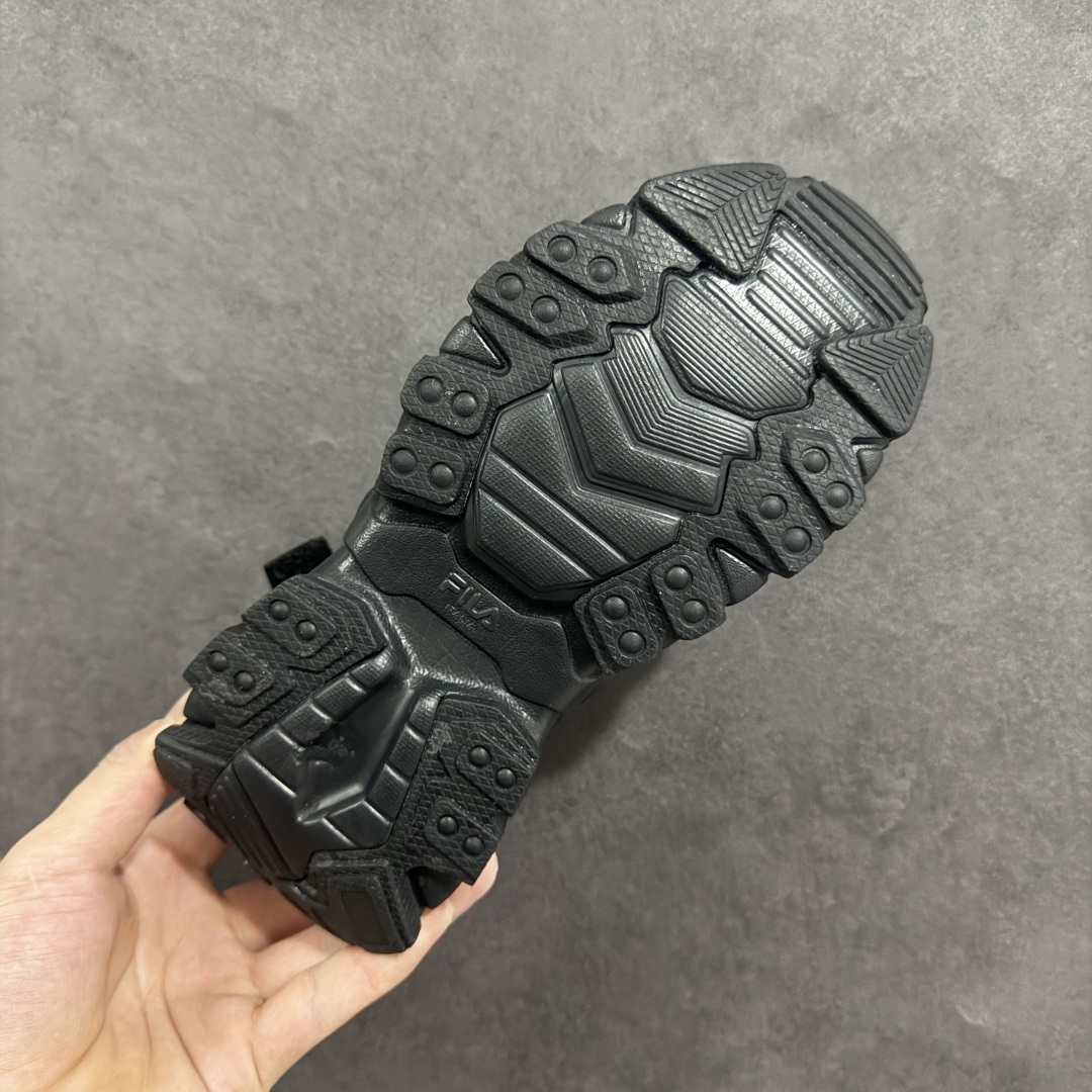 支持放店
【绿x版本】Etudes x FILA斐乐 山脉凉鞋 织物合成革TPU 圆头系带厚底 减震耐