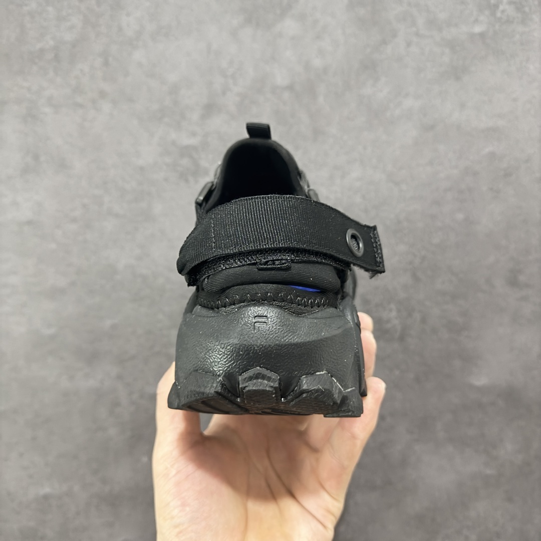 支持放店
【绿x版本】Etudes x FILA斐乐 山脉凉鞋 织物合成革TPU 圆头系带厚底 减震耐